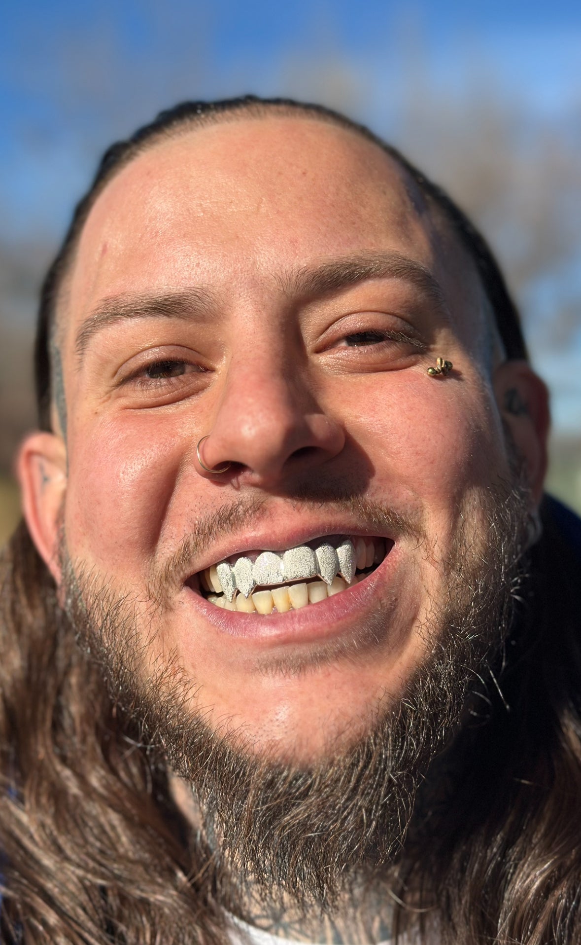 Solid 925 Silver Diamond Dust Grillz