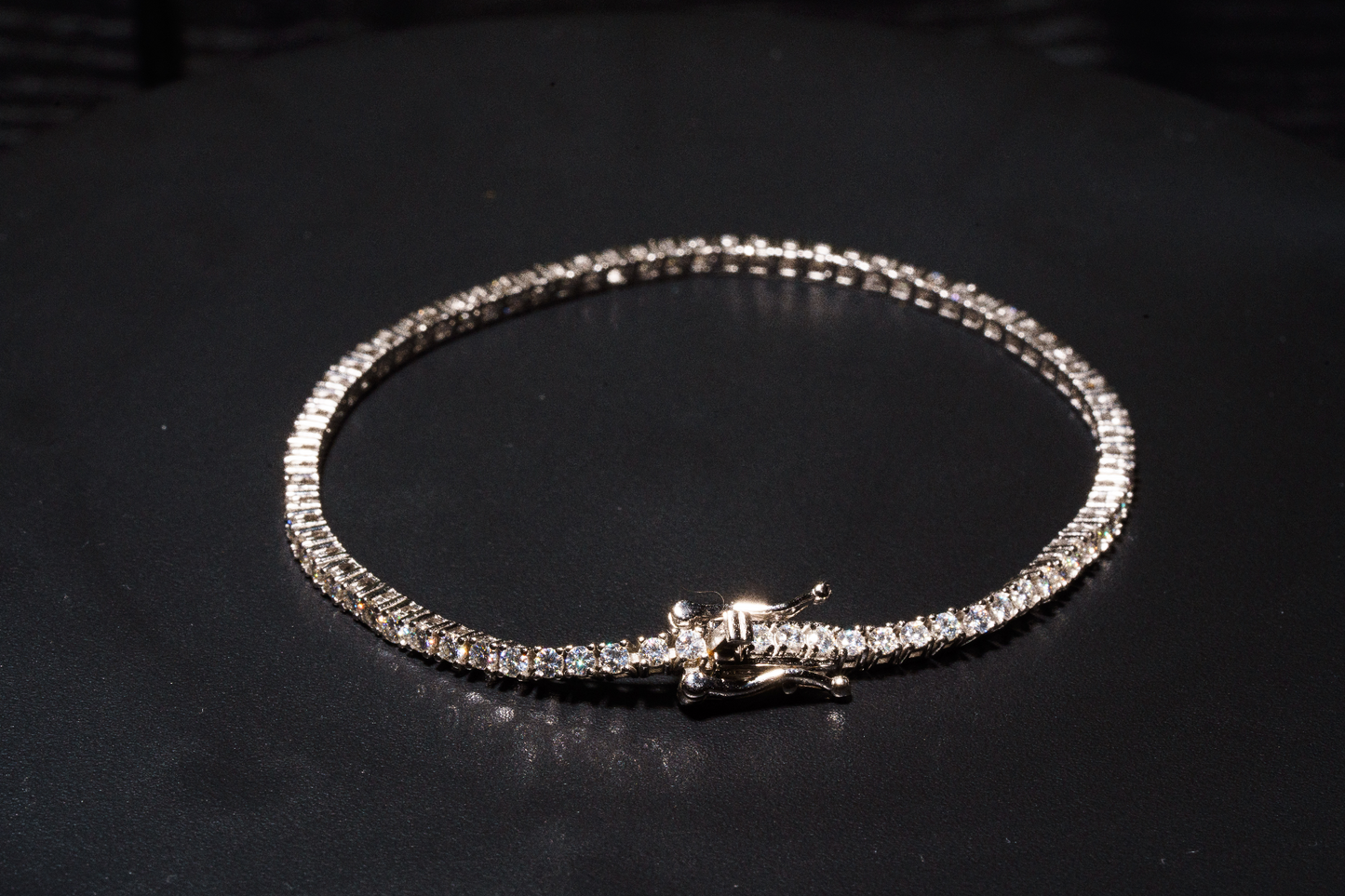 925 Sterling Silver 2MM VVS D Tennis Bracelet