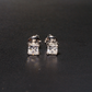 925 Sterling Silver VVS D .6CT Princess Cut Stud Earrings