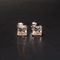 925 Sterling Silver VVS D 1CT Princess Cut Stud Earrings