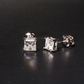 925 Sterling Silver VVS D .8CT Princess Cut Stud Earrings