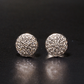 925 Sterling Silver VVS D Circle Studded Earrings