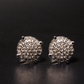 925 Sterling Silver VVS D Circular Studded Earrings