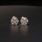 925 Sterling Silver VVS D Honeycomb Stud Earrings