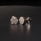 925 Sterling Silver VVS D Honeycomb Stud Earrings