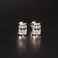 925 Sterling Silver 1.2CT VVS D Emerald Cut Solitaire Stud Earring