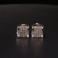 925 Sterling Silver VVS D Square Stud Earrings