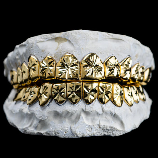 Solid Gold Starburst Grillz